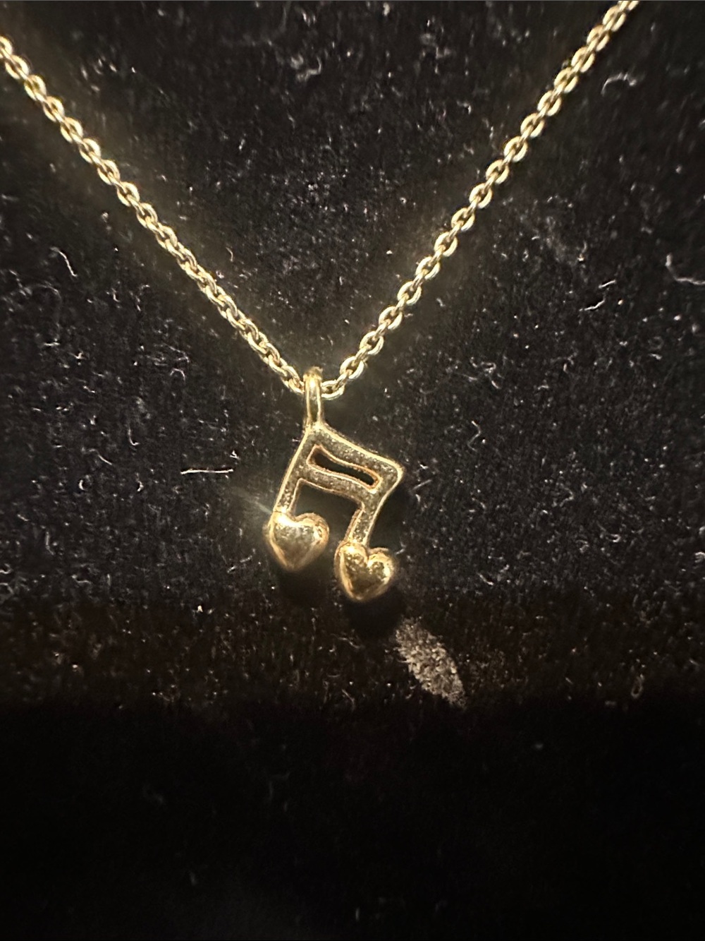 Juicy Couture Gold Music Note Pendant Necklace